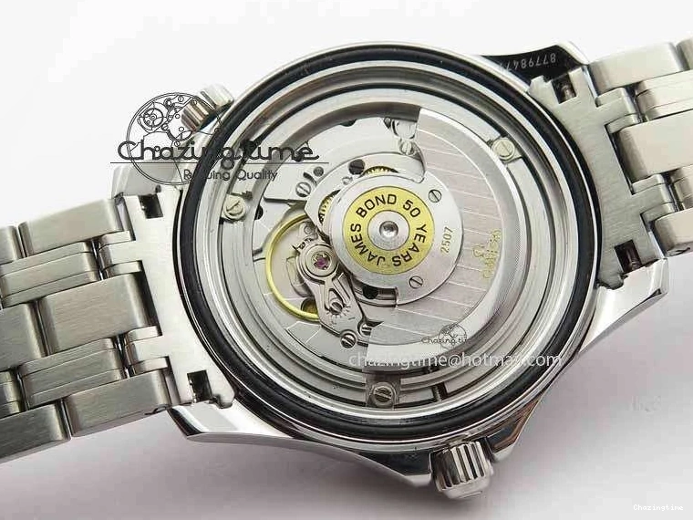 1228 Seamaster 300M 007 SS MK 1:1 Best Edition Black 007 Dial Ceramic Bezel On SS Bracelet A EasyCare 8178